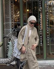 yan bağlamalı kimono takım haki