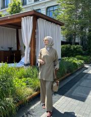 yan bağlamalı kimono takım haki 3