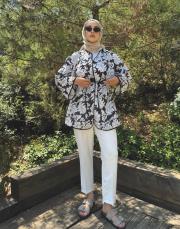 desenli keten kimono siyah 4