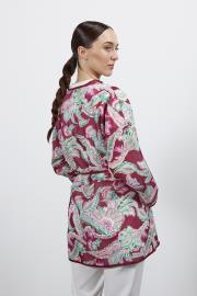 desenli keten kimono bordo 3