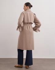 violet düğmeli trenç vizon 3