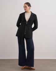 elena fermuar detaylı ceket siyah 2