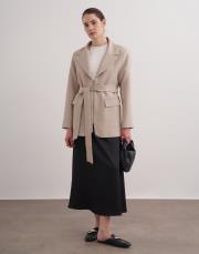 elena fermuar detaylı ceket bej