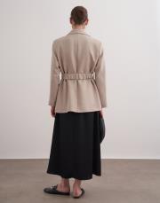 elena fermuar detaylı ceket bej 3