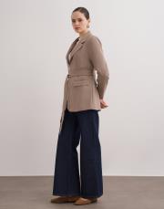 elena fermuar detaylı ceket vizon 2