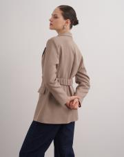 elena fermuar detaylı ceket vizon 3