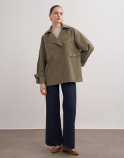 maureen kısa trenç haki