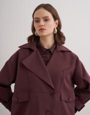 maureen kısa trenç bordo 3