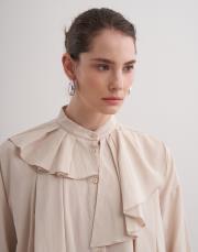 lexi crop gömlek bej