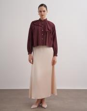 lexi crop gömlek bordo 2