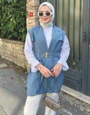 paraşüt kumaş yelek indigo 2