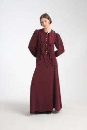 zeta etekli takım bordo