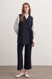 monica yelekli takım lacivert