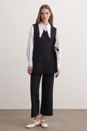 monica yelekli takım siyah