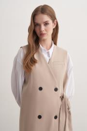 monica yelekli takım bej 3