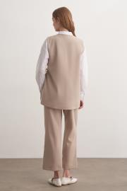 monica yelekli takım bej 4