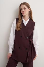 monica yelekli takım bordo 3