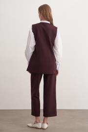 monica yelekli takım bordo 4