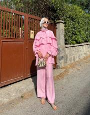 volan detaylı takım pembe 2