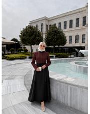 etta kemerli elbise bordo 2
