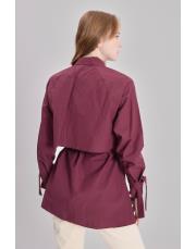 taffy gömlek bordo 3