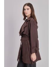 poise kısa trenç acı kahve 2