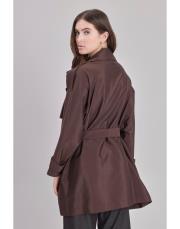 poise kısa trenç acı kahve 3