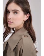 poise kısa trenç haki