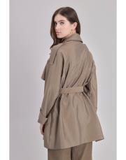 poise kısa trenç haki 3