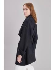 poise kısa trenç siyah 2