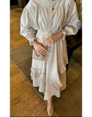 paraşüt kumaş etek krem 2