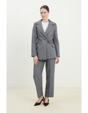 lady ceketli takım gri