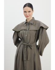 diana pelerinli elbise haki 3