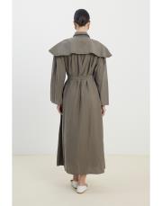 diana pelerinli elbise haki 4