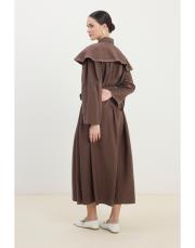 diana pelerinli elbise kahve 4