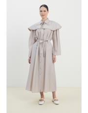 diana pelerinli elbise bej