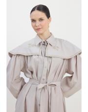 diana pelerinli elbise bej 2