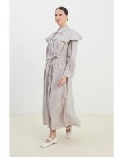 diana pelerinli elbise bej 3