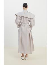 diana pelerinli elbise bej 4