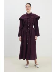 diana pelerinli elbise bordo 5
