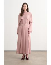 perry pelerinli elbise pudra 2