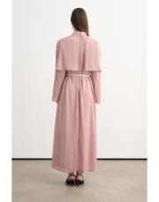 perry pelerinli elbise pudra 4