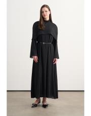 perry pelerinli elbise siyah 2