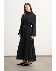 perry pelerinli elbise siyah 3