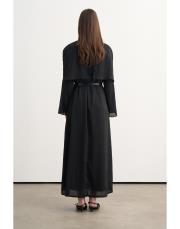 perry pelerinli elbise siyah 4