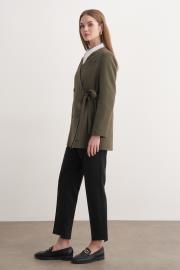 yan bağlamalı ceket haki 2