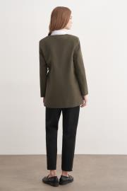 yan bağlamalı ceket haki 4