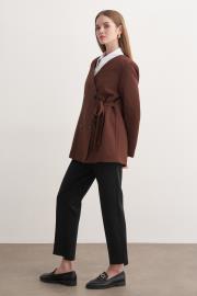 yan bağlamalı ceket kahve 2