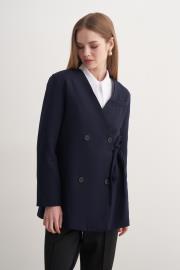 yan bağlamalı ceket lacivert 3