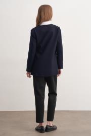 yan bağlamalı ceket lacivert 4